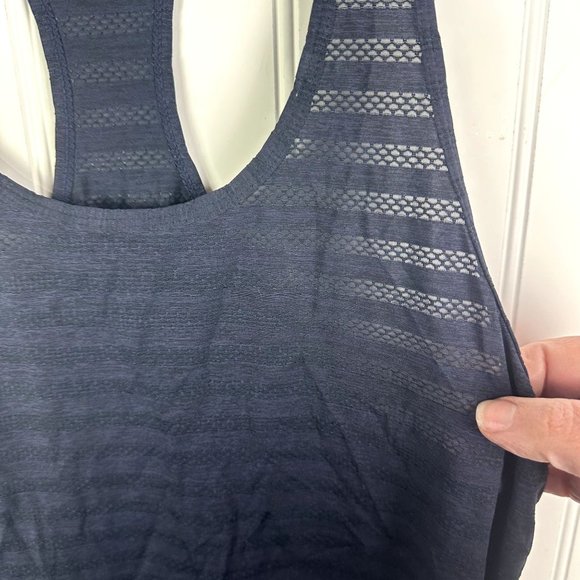 Zyia Active Navy  Athletic Workout Tank top Racerback Ventilated design Size lar - Picture 3 of 5